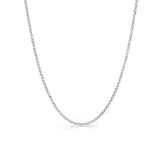 Cadena de oro blanco de 18K espiga de 1 mm
