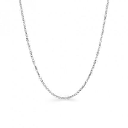 Corrente em ouro branco 18K espigão de 1 mm