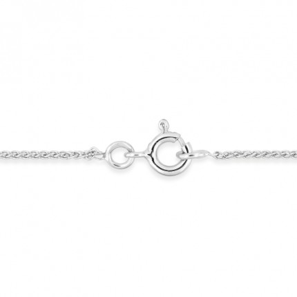 Cadena de oro blanco de 18K espiga de 1 mm