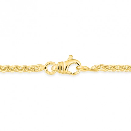 Cadena de oro amarillo de 18K cordón de 2 mm