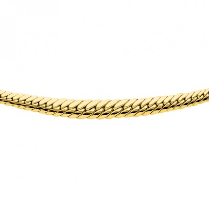 Colar de malha inglesa em ouro amarelo 9K