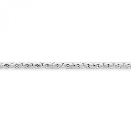 Cadena de oro blanco 9K haricot 3MM