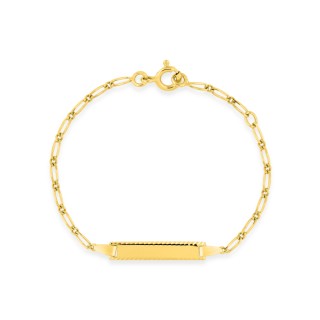 Pulseira em ouro amarelo 9 kt de identificação