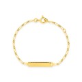 Pulseira em ouro amarelo 9 kt de identificação