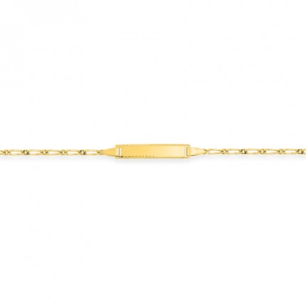 Pulseira em ouro amarelo 9 kt de identificação