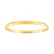 Pulsera esclava media caña plana de oro amarillo de 9K