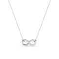 Colar em ouro branco 9K com pendente infinito