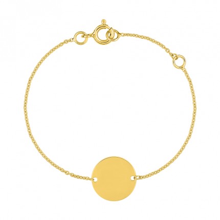 Pulsera de oro 9K de identidad bebé