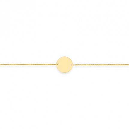 Pulseira em ouro 9k de identidade para bebé