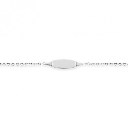 Pulseira em ouro branco 9K identidade de bebé 14CM