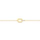 Pulseira em ouro amarelo 9k, diamantes 0,02 ct e ródio