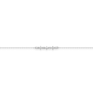 Pulseira em ouro branco 9k e  zircónias