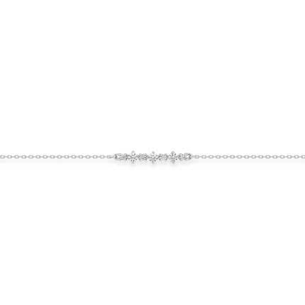 Pulseira em ouro branco 9k e  zircónias