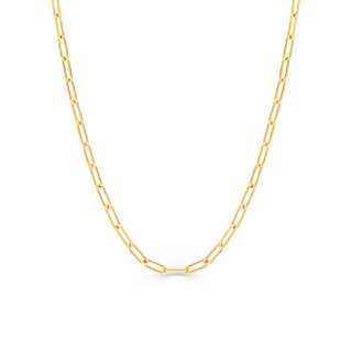 Cadena forçat rectangular de oro amarillo de 9k