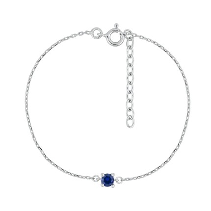 Pulseira de prata 925 e zircónia azul