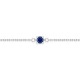 Pulsera de plata 925 y circonita azul