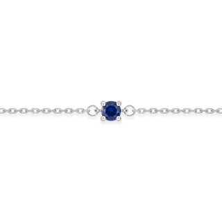 Pulsera de plata 925 y circonita azul