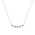 Collar de oro amarillo de 18k y zafiro azul