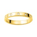 Alianza de oro amarillo 9k y diamantes 0,05 ct