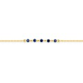 Pulsera de oro amarillo de 18k y zafiros azules