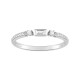 Anillo de plata con circonita baguette y en línea