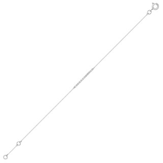 Pulseira em ouro branco 9K com zircónias centrais