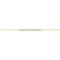 Pulsera de oro 9K barra central con circonitas