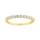 Media de alianza oro amarillo 9K con 12 circonitas en garras