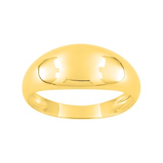 Anel folheado a ouro design largo