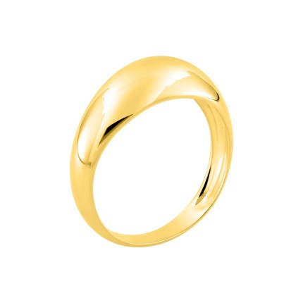 Anel folheado a ouro design largo