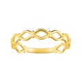 Anel em ouro amarelo de 9K aberto e liso