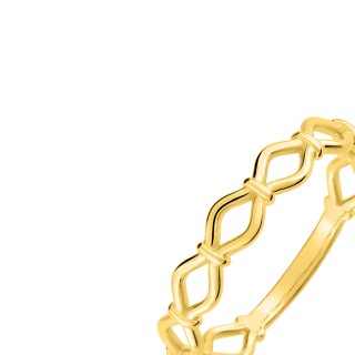 Anel em ouro amarelo de 9K aberto e liso