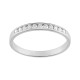 Meia aliança em ouro branco 18K com 13 diamantes