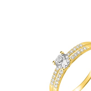 Anillo de oro amarillo 9k con circonitas Oro Vivo