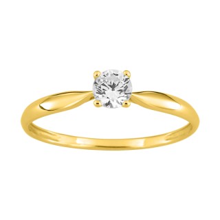 Anillo de oro amarillo 9k solitario con circonita Oro Vivo