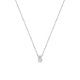 Collar de oro blanco 18K con colgante de diamante de 0.15 ct
