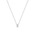 Colar em ouro branco 18K com pendente de diamante de 0.15 ct