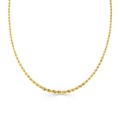 Collar hueco oro amarillo 18k centro 4 mm