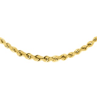Collar hueco oro amarillo 18k centro 4 mm