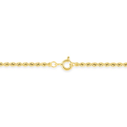 Collar hueco oro amarillo 18k centro 4 mm