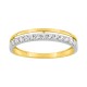 Doble Set Alianzas Oro Bicolor 9K y circonitas
