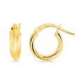 Pendientes Aro trenzados de oro amarillo 9 KT de 8 mm X 2mm