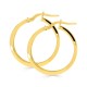 Brincos de argola planos em ouro amarelo 9K 3x1.5x20 mm