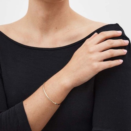 Pulseira rígida em ouro amarelo 9 kt