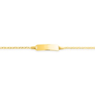 Pulsera de oro amarillo 9K de identidad para bebé de 13CM