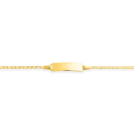 Pulseira em ouro amarelo 9K identidade de bebés 13CM