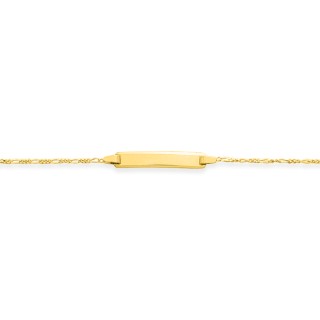 Pulseira em ouro Amarelo Identidade 13 cm
