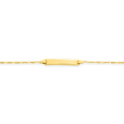 Pulsera de oro amarillo identidad de 13 cm