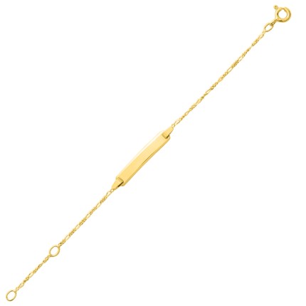 Pulseira em ouro Amarelo Identidade 13 cm
