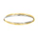 Pulseira em ouro bicolor 9 kt de rígida